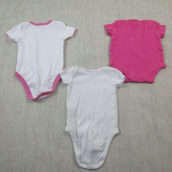 Lot of 3 Carter's Onesies Bodysuits Baby Girls 3M Pink White Daddy’s Princess - Picture 6 of 6